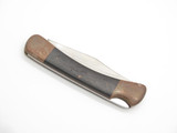 Vintage 1980s Klein 44037 Seki Japan 5" Brass/Wood Lockback Folding Hunter Knife