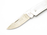 Vintage Buck Script 525 Gent Stainless Lockback Folding Pocket Knife Unfinished