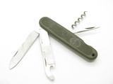 Vtg Victorinox Switzerland German Green Swiss Army 4.25" Folding Surplus Knife
