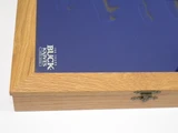 Buck Knives 100 Year Anniversary Oak Glass Lid Display Case Folding Fixed