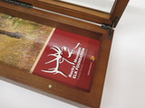 RMEF Elk Foundation Bass Pro Large 24" Fixed Bowie Knife Wood Glass Display Case