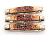 Vintage Browning 340 Imai Seki Japan Bone Folding Pocket Knife (Blemish 3 Pack)