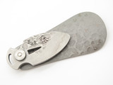 Mcusta Knives Seki Japan Pocket Shoe Horn Tsuchime Metal Folding Damascus Handle