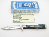 Case Classic XX 61011 1/2 Cheetah Blue Swirl Swing Guard Folding Knife