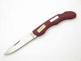 Vintage 1980s P-885/5 Seki Japan 4.87" Red Handle Lockback Folding Pocket Knife