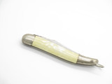 Vintage 1960s Seki Japan 4.75" White Handle Fishing Folding Pocket Knife