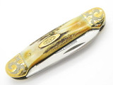 1980 Case XX 53131 Canoe 3 Blade Stag Folding Pocket Knife Gold Scroll