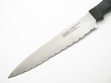 Vintage Spyderco Masahiro Seki Japan Fixed 6.5" Blade Serrated Kitchen Knife