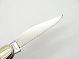 Vtg 1980s Bulldog Brand Folding Lockback Pocket Knife Gold Celluloid