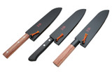 Kanetsune Seki Japan KC-633 165mm Wood Fixed Blade Santoku Kitchen Knife Sheath
