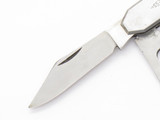 Vintage 1970s Seki Japan 2.5" Stainless Steel Handle Small Folding Pocket Knife