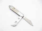 Vintage 1970s Seki Japan 2.5" Stainless Steel Handle Small Folding Pocket Knife