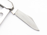 Vintage 1970s Seki Japan 2.5" Stainless Steel Handle Small Folding Pocket Knife