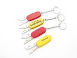 Vtg '80s Seki Japan Red & Yellow Lot of 4 Gentleman Lobster Folding Pocket Knife