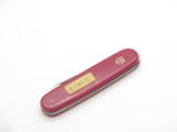 Vintage 1970s P-741/1 Seki Japan 3.62" Red Handle Folding Pocket Camp Knife