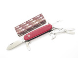 Vintage 1970s Seki Japan 3.625" Red Multi Tool Folding Pocket Camp Knife