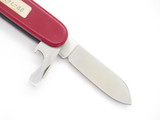 Vintage 1970s Seki Japan 3.625" Red Multi Tool Folding Pocket Camp Knife