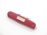 Vintage 1970s Seki Japan 3.625" Red Multi Tool Folding Pocket Camp Knife