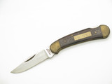 Vintage 1970s P-812 Seki Japan 3.5" Wood Stainless Lockback Folding Pocket Knife