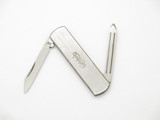 Vtg 1970s Carlsberg Seki Japan 2.5" Stainless Steel Handle Folding Pocket Knife