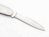 Vintage 1970s Seki Japan 2.75" Small Stainless Steel Handle Folding Pocket Knife