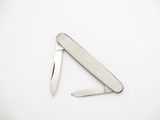 Vintage 1970s Seki Japan 2.75" Small Stainless Steel Handle Folding Pocket Knife
