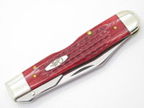 2003 Case XX 6111 1/2 Red Bone Cheetah Swing Guard Folding Pocket Knife