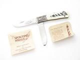Vintage 1980s Seki Japan Cape Hatteras Lighthouse Scrimshaw Folding Pocket Knife