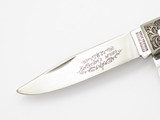 Vintage 1980s Seki Japan Cape Hatteras Lighthouse Scrimshaw Folding Pocket Knife