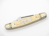 Vtg '80s Frost Stockman TC-40 Wrangler Seki Japan 3.8" Bone Folding Pocket Knife