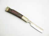 Vtg 1980s Frost Razor Seki Japan 4" Wood Handle Lockback Folding Pocket Knife