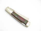 Vtg 1980s Frost Razor Seki Japan Wood 4" Handle Lockback Folding Pocket Knife