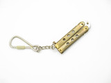 Vintage 1980s Mininiature 2" Brass Keychain Handle Folding Balisong Butterfly Knife