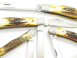 Vtg 1980 Case XX 75th Anniversary Stag Folding Pocket Knife Box Set Scrolled