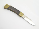 Vintage 1980s Seki Japan 4.75" Wood Handle Lockback Folding Hunter Knife