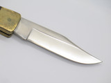 Vintage 1980s Seki Japan 4.75" Wood Handle Lockback Folding Hunter Knife