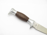 Vintage 1970s Seki Japan Wood Handle 8" Fixed Hunting Knife & Leather Sheath