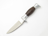 Vintage 1970s Seki Japan Wood Handle 8" Fixed Hunting Knife & Leather Sheath