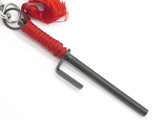 Vintage Seki Japan 3" Red Jitte Jutti Edo Katana Japanese Samurai Ninja Keychain