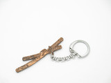 Vintage 1980s Japan Metal Japanese Katana Sword Small 2.87" Keychain
