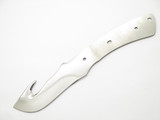 Vtg Explorer AUS8 Tak Fukuta Seki Japan Polished Guthook Fixed Knife Blade Blank