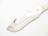 Vtg Explorer AUS8 Tak Fukuta Seki Japan Polished Guthook Fixed Knife Blade Blank