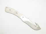 Vtg Explorer AUS8 Tak Fukuta Seki Japan Polished Guthook Fixed Knife Blade Blank