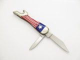 Vintage Remington Seki Japan 3.12" American Flag Lady Leg Folding Pocket Knife