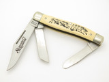 Vtg 1990 Limited Schrade USA SC505 Scrimshaw Stockman Folding Pocket Knife