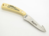 Vtg 1990 Limited Schrade USA 518SC Scrimshaw Fixed Blade Hunting Knife