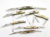 Vtg 1980 Case XX 75th Anniversary Stag Folding Pocket Knife Set of 7 & Box
