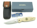 Mcusta Seki Japan Kenshin MC-185G W. Micarta SPG2 San Mai Folding Knife No Clip