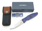 Mcusta Seki Japan MC-186G Masamune Blue & SPG2 San Mai Folding Knife No Clip