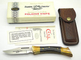 Vtg 1980 Case XX P197 Shark Tooth Wood Folding Hunter Lockback Knife & Box